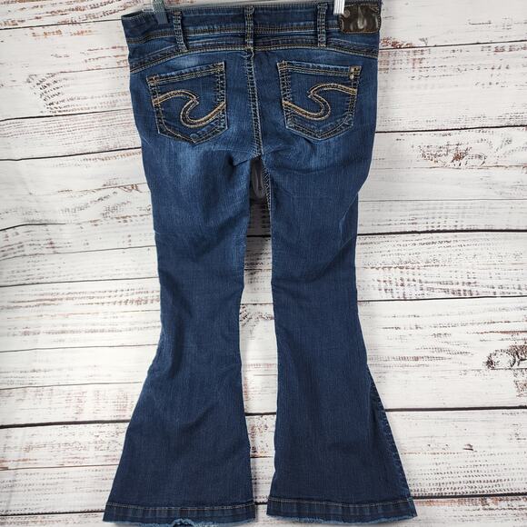 Silver Jeans Camden Rose Bell W32 L31 Women's Flare Stretch Denim Medium Wash - Picture 2 of 9